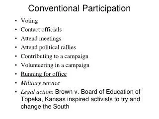 Conventional Participation