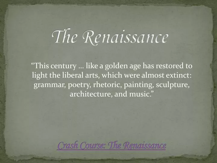 the renaissance