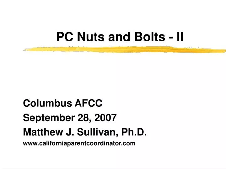pc nuts and bolts ii