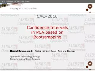 Confidence Intervals in PCA based on Bootstrapping