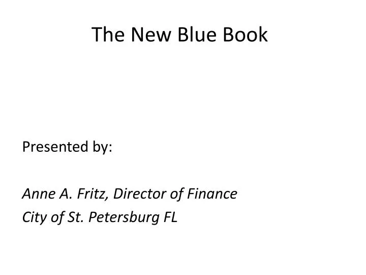 the new blue book