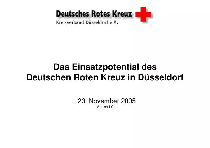 das einsatzpotential des deutschen roten kreuz in d sseldorf