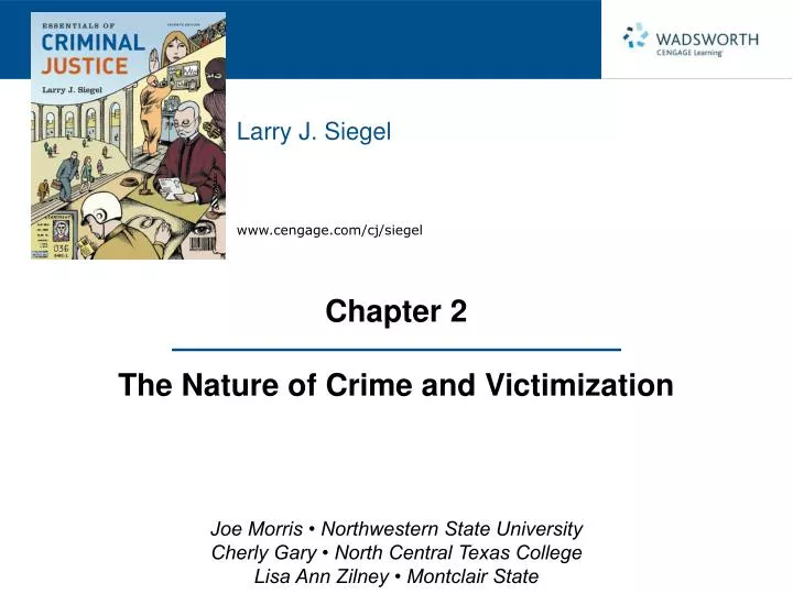 chapter 2 the nature of crime and victimization