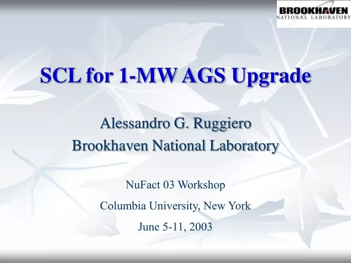 scl for 1 mw ags upgrade