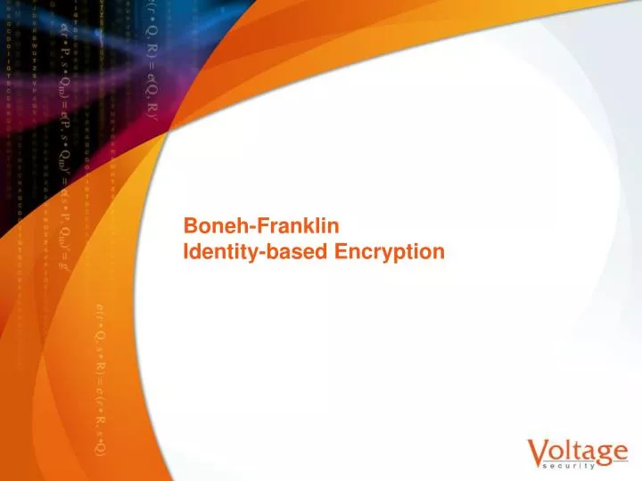boneh franklin identity based encryption