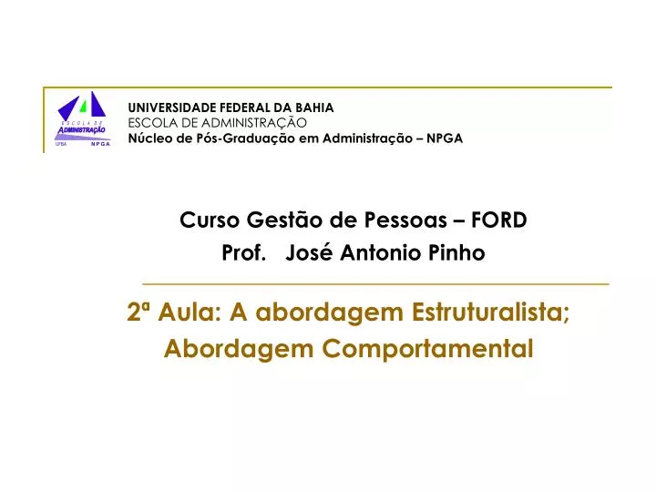 curso gest o de pessoas ford prof jos antonio pinho