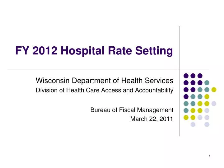 fy 2012 hospital rate setting