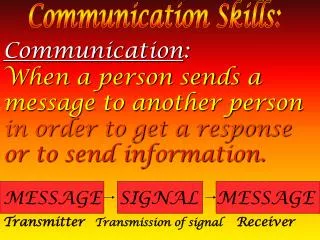 Communication Skills: