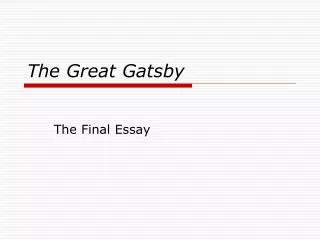 the great gatsby