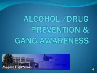 ALCOHOL /DRUG PREVENTION &amp; GANG AWARENESS