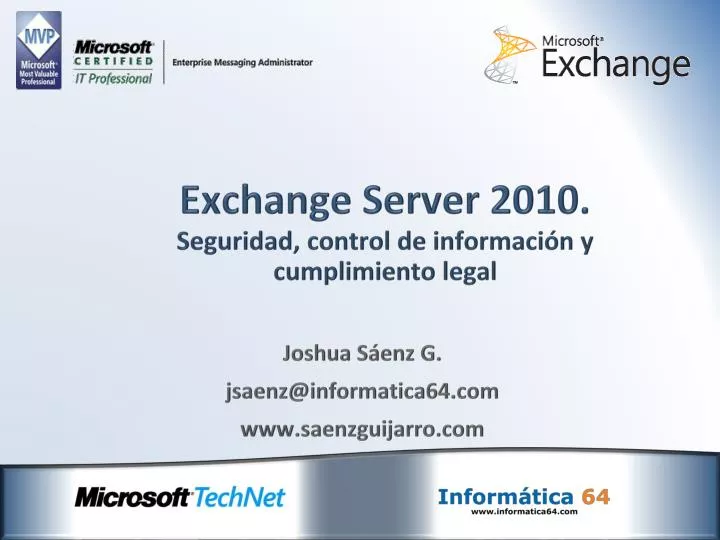 exchange server 2010 seguridad control de informaci n y cumplimiento legal