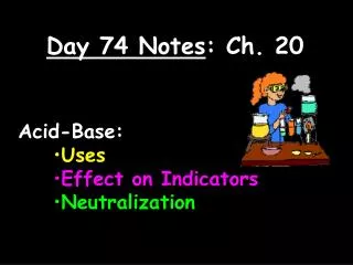 Day 74 Notes : Ch. 20