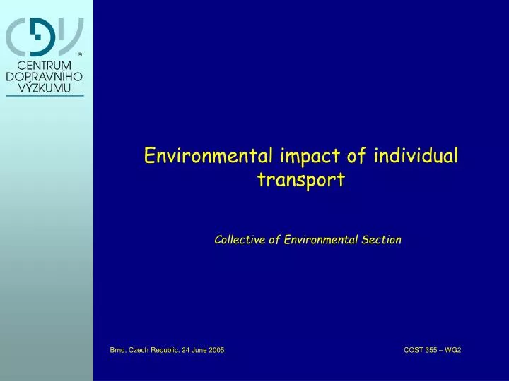 environmental impact of individual transport