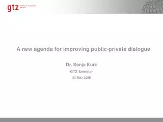 A new agenda for improving public-private dialogue