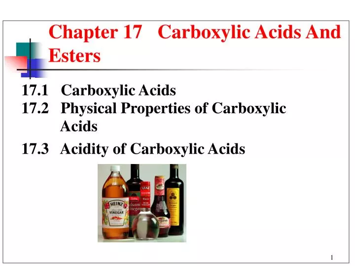 chapter 17 carboxylic acids and esters