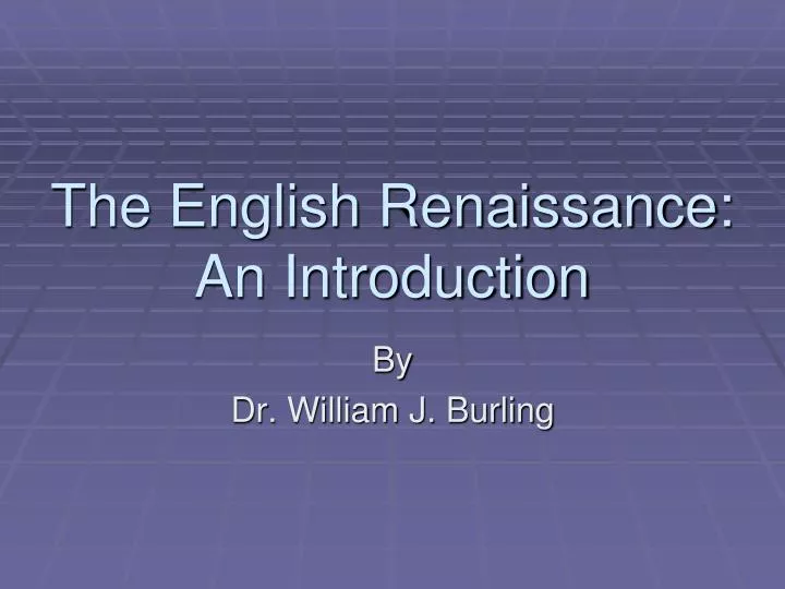the english renaissance an introduction