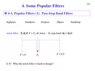 ? 4-A Popular Filters (1): Pass-Stop Band Filters