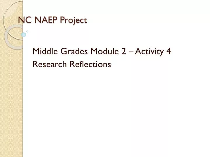 nc naep project