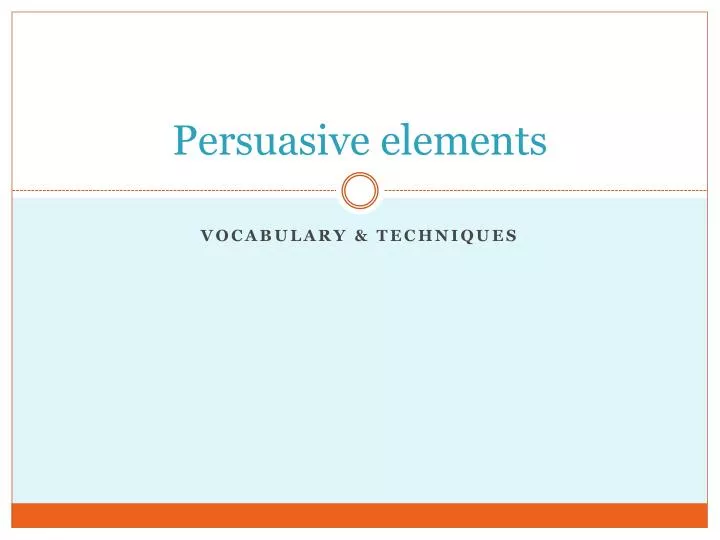persuasive elements