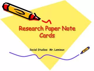 Research Paper Note Cards