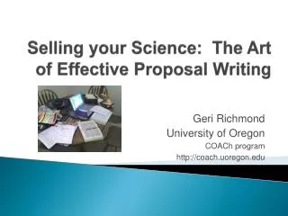 Selling your Science: The Art of Effective Proposal Writing