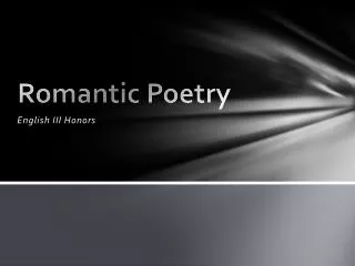 Romantic Poetry