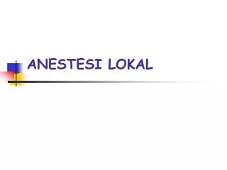 anestesi lokal