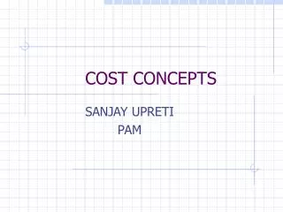 COST CONCEPTS