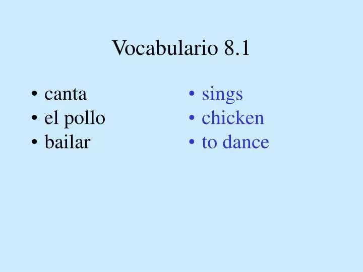 vocabulario 8 1
