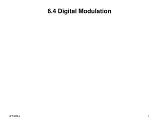 6.4 Digital Modulation