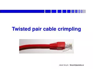 Twisted pair cable crimpling