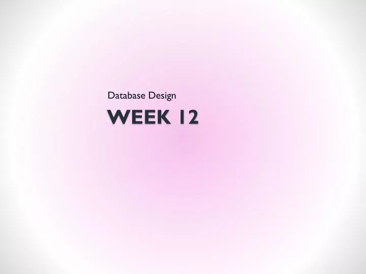 week 12