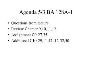 Agenda 5/3 BA 128A-1