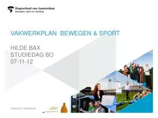 vakwerkplan bewegen sport