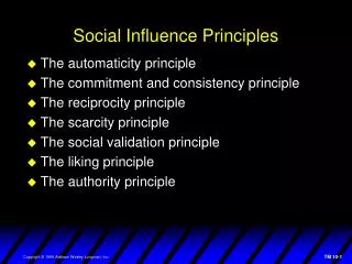 Social Influence Principles