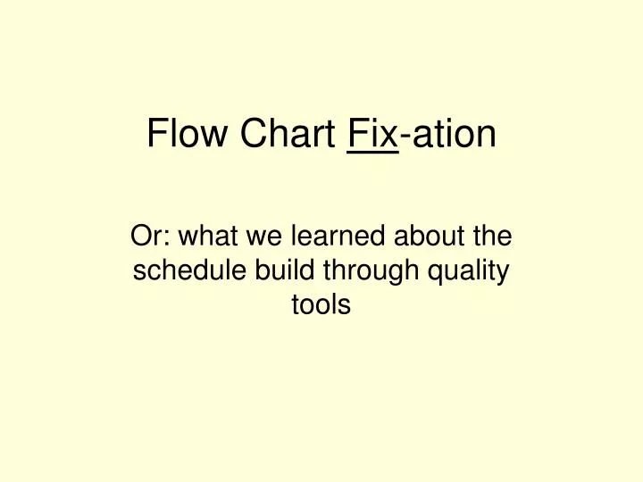 flow chart fix ation