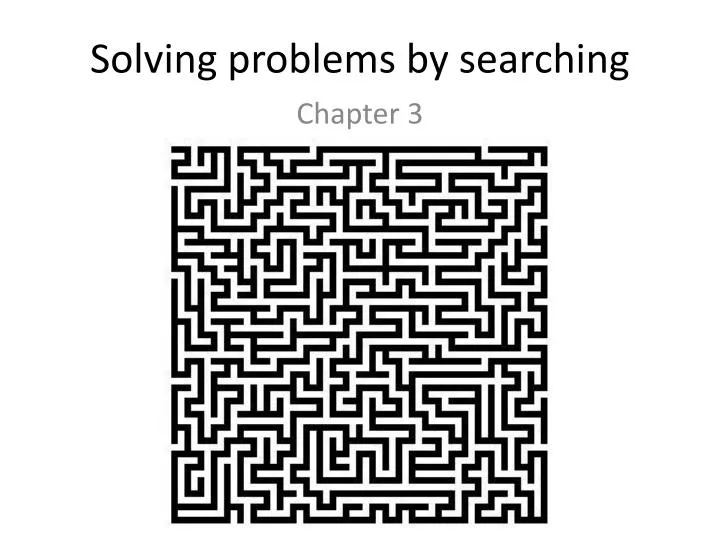 solving problems by searching