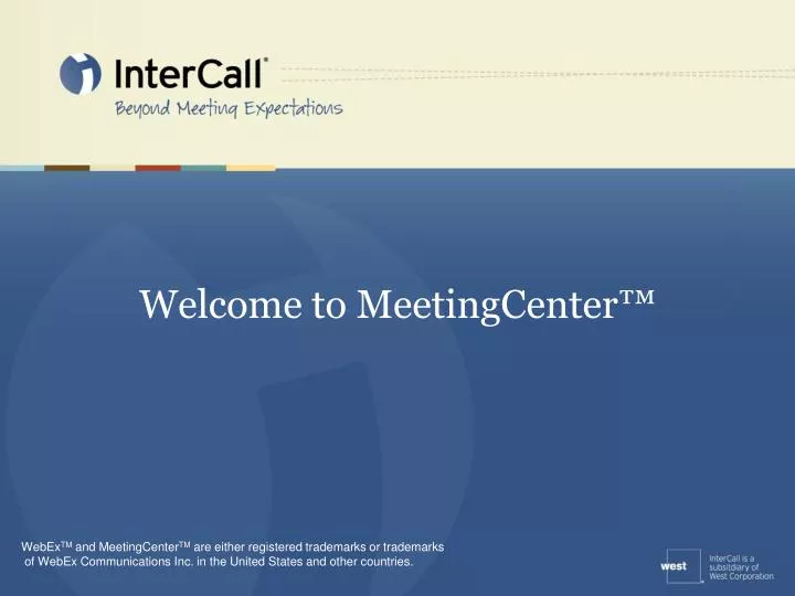 welcome to meetingcenter