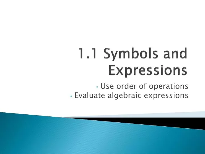 1 1 symbols and expressions