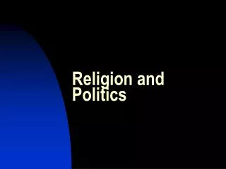 Religion and Politics