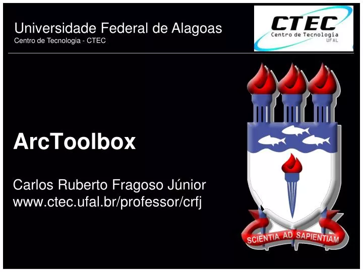 arctoolbox carlos ruberto fragoso j nior www ctec ufal br professor crfj