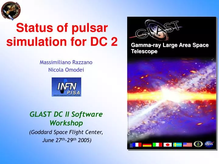 status of pulsar simulation for dc 2