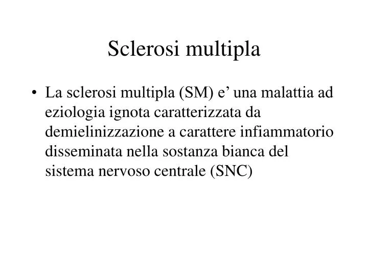 sclerosi multipla