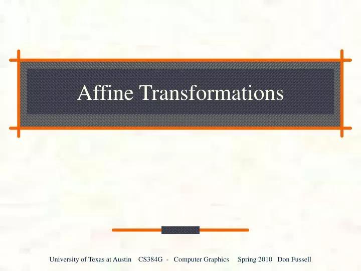 affine transformations