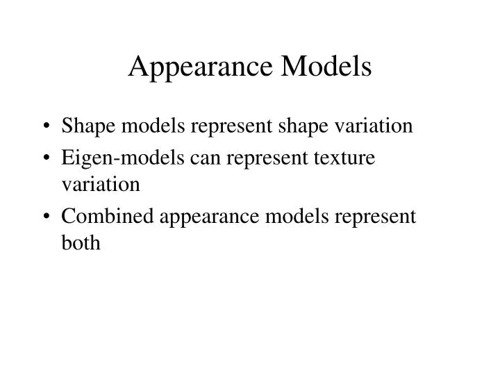 appearance models