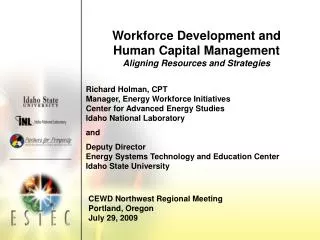 Workforce Development and Human Capital Management Aligning Resources and Strategies