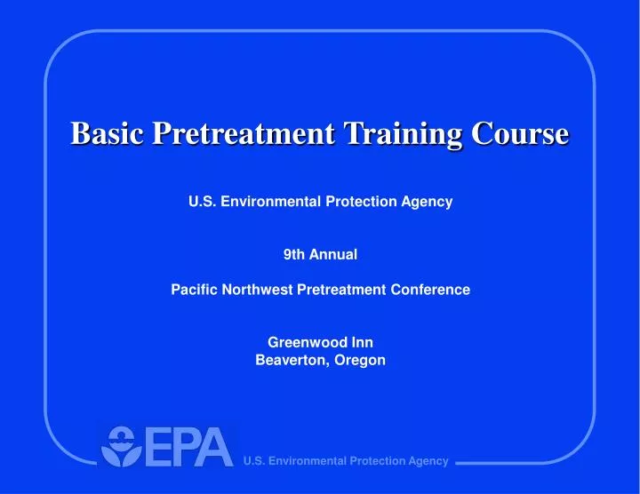 basic pretreatment training course
