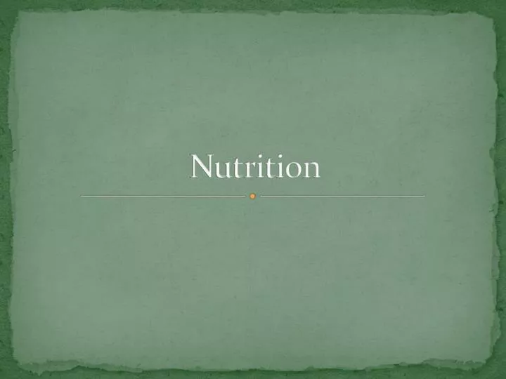 nutrition