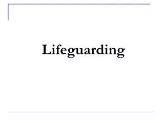 Lifeguarding