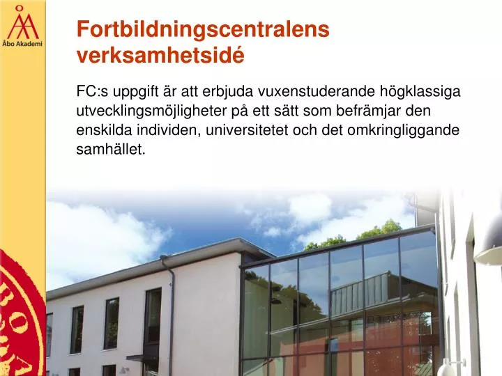 fortbildningscentralens verksamhetsid